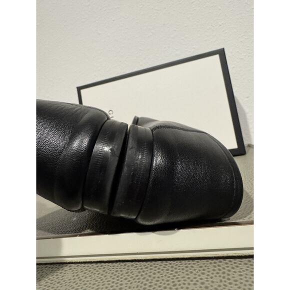 Gucci Mens Brixton Web Trimmed Horsebit Collapsible Heel Loafers Sz 8.5 $990 main image 4